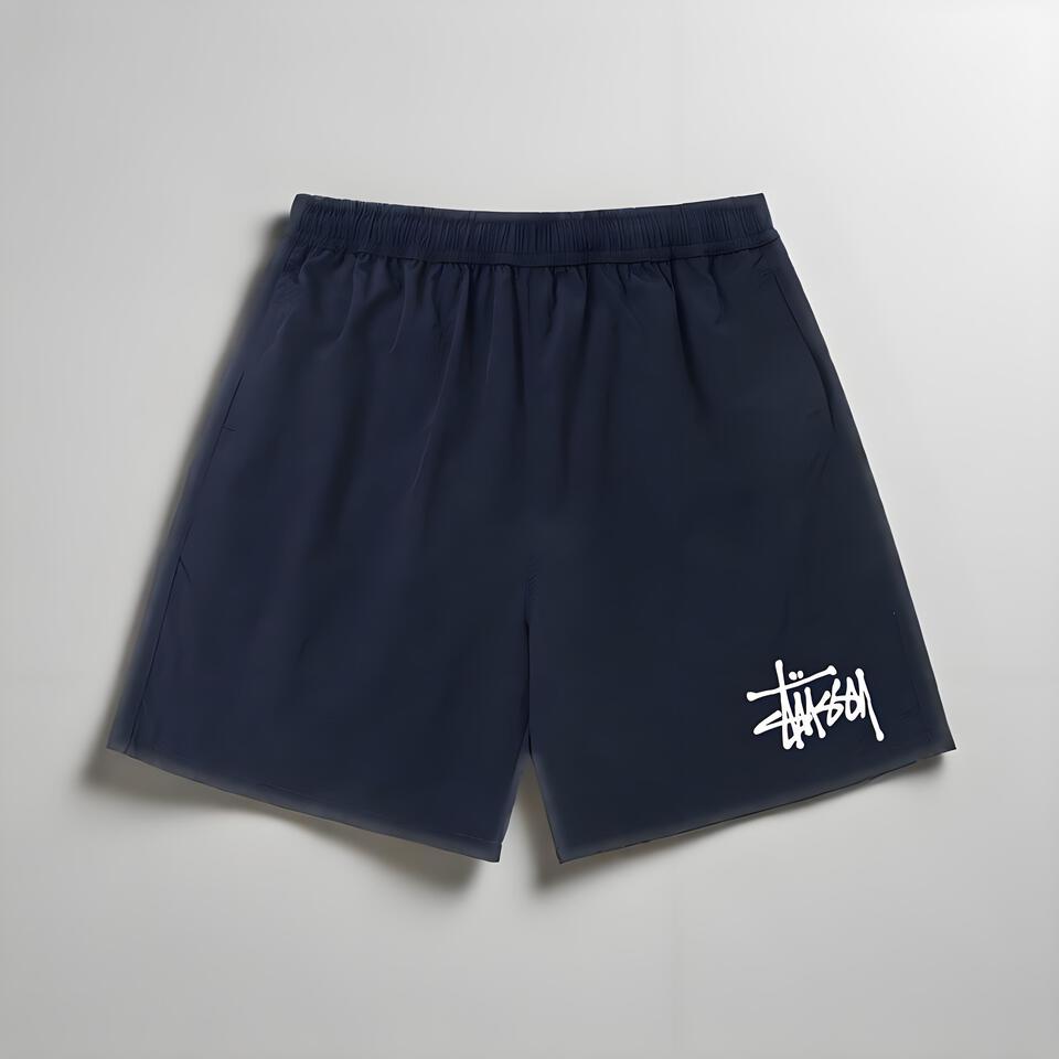 Stüssy Navy Elastic Waist Shorts