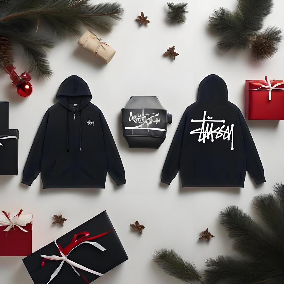 Stussy Black Graffiti Hoodie Unisex Streetwear Style