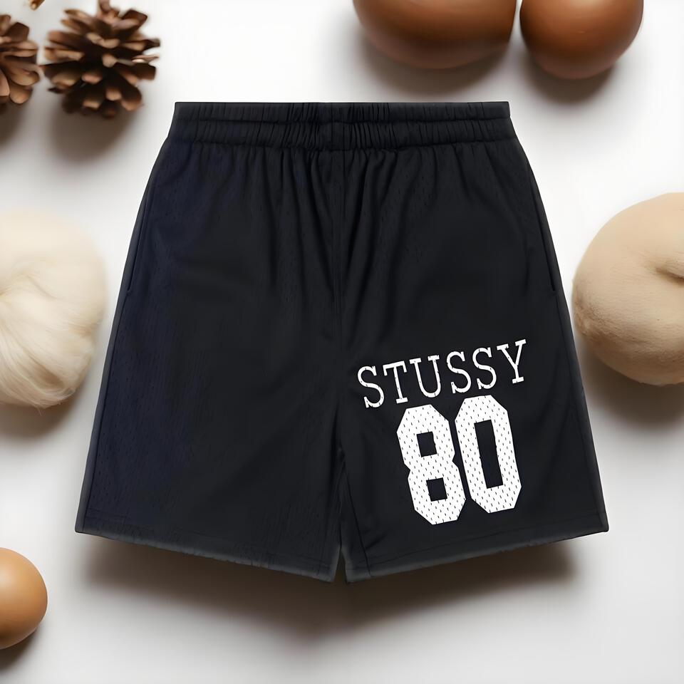 Stussy Classic Black Mesh Shorts | Men's Streetwear Athletic Shorts