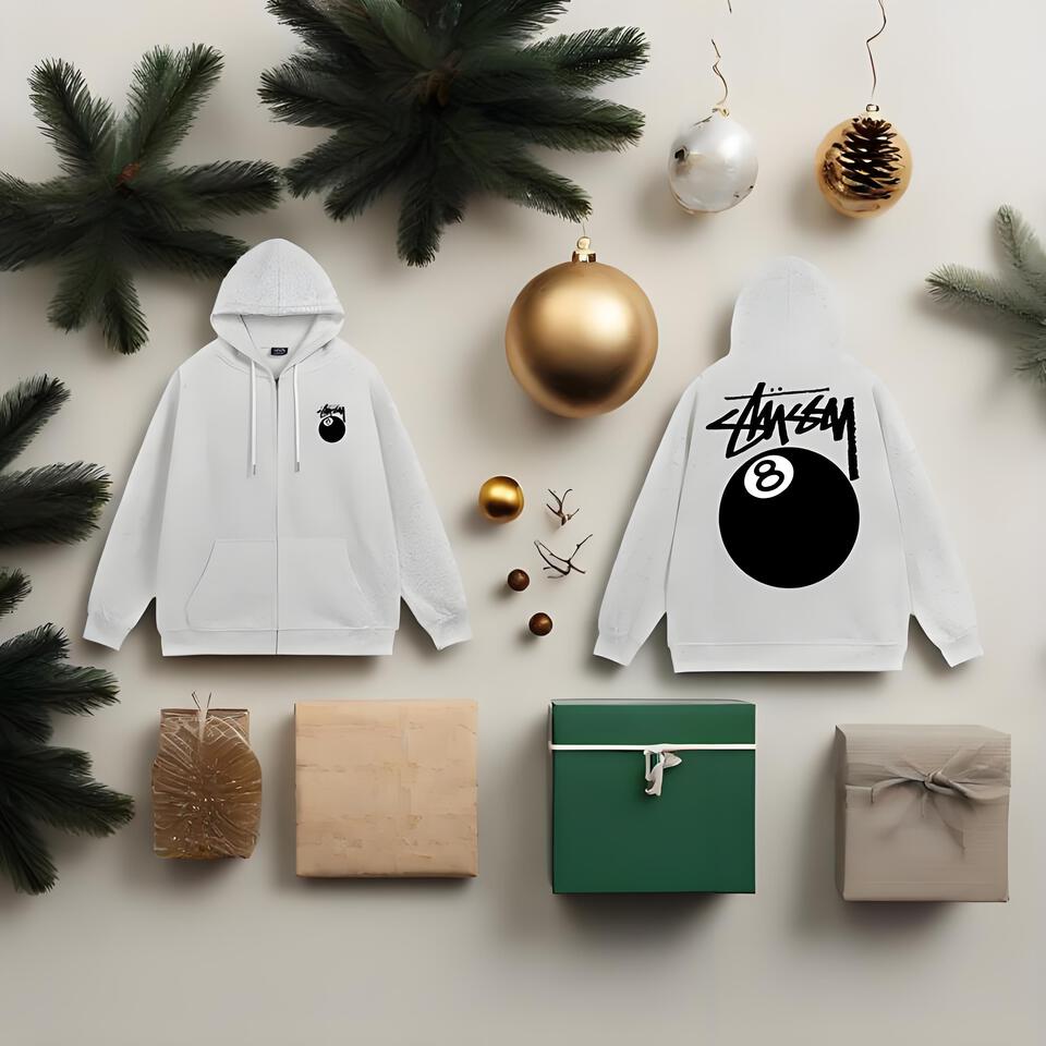 Stussy Grey Cotton Street Hooded Sweatshirt