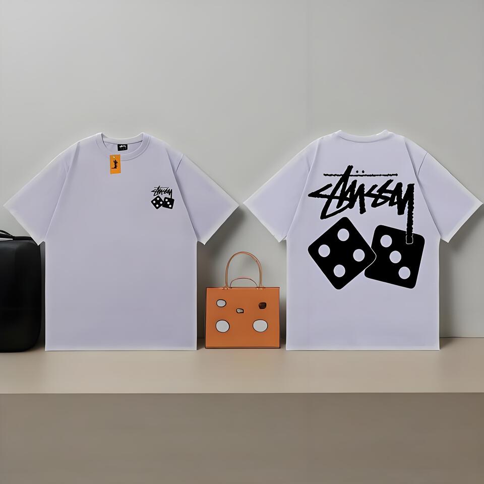 Stussy Lilac Cotton Oversized T-Shirt Unisex Streetwear