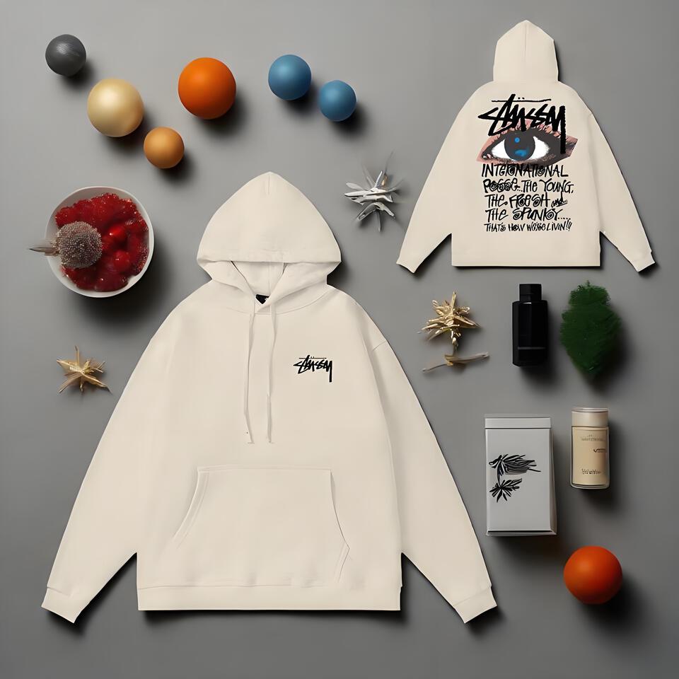 Stussy Off-White Hoodie Unisex Graffiti Streetwear