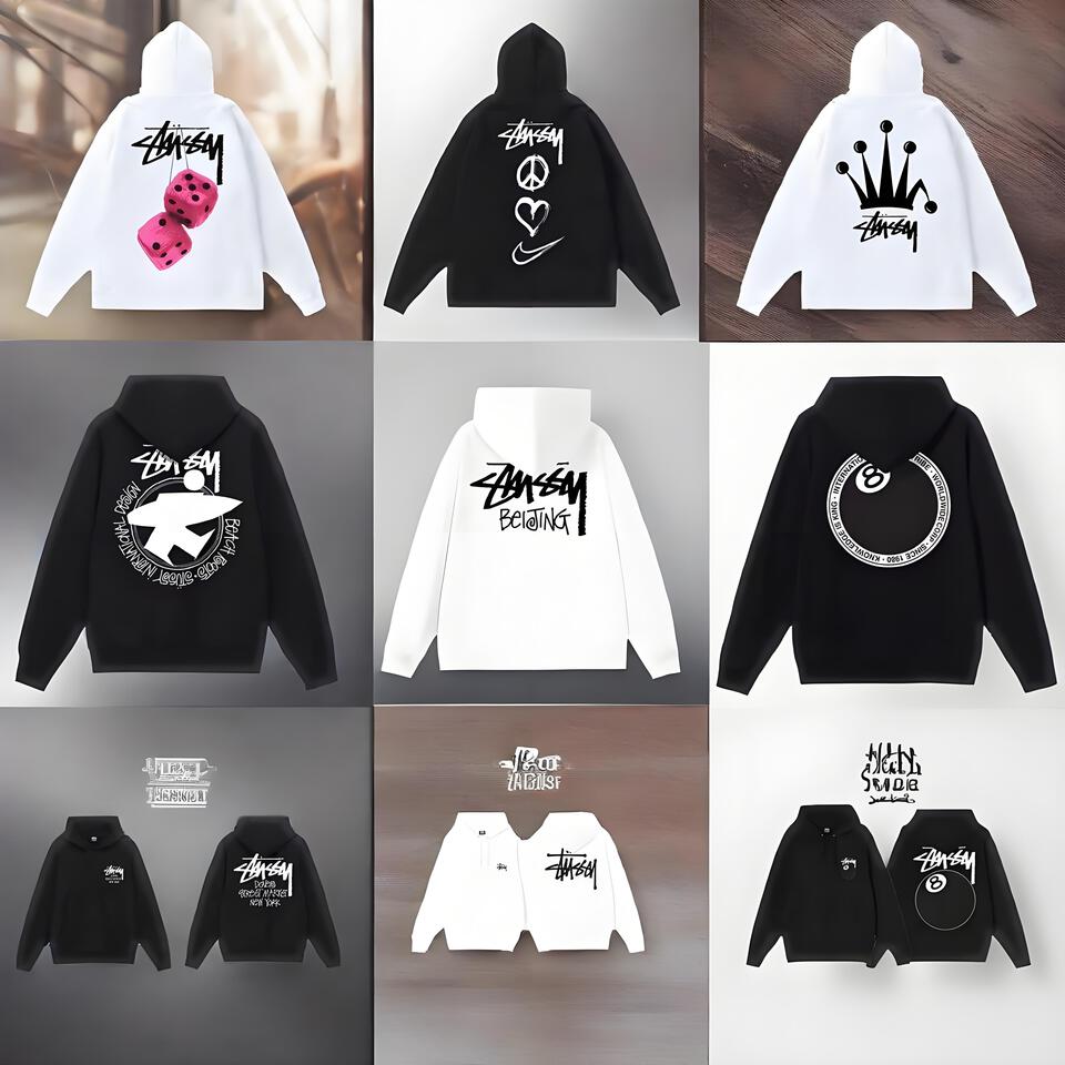 Stussy White Cotton Hoodie Street Style