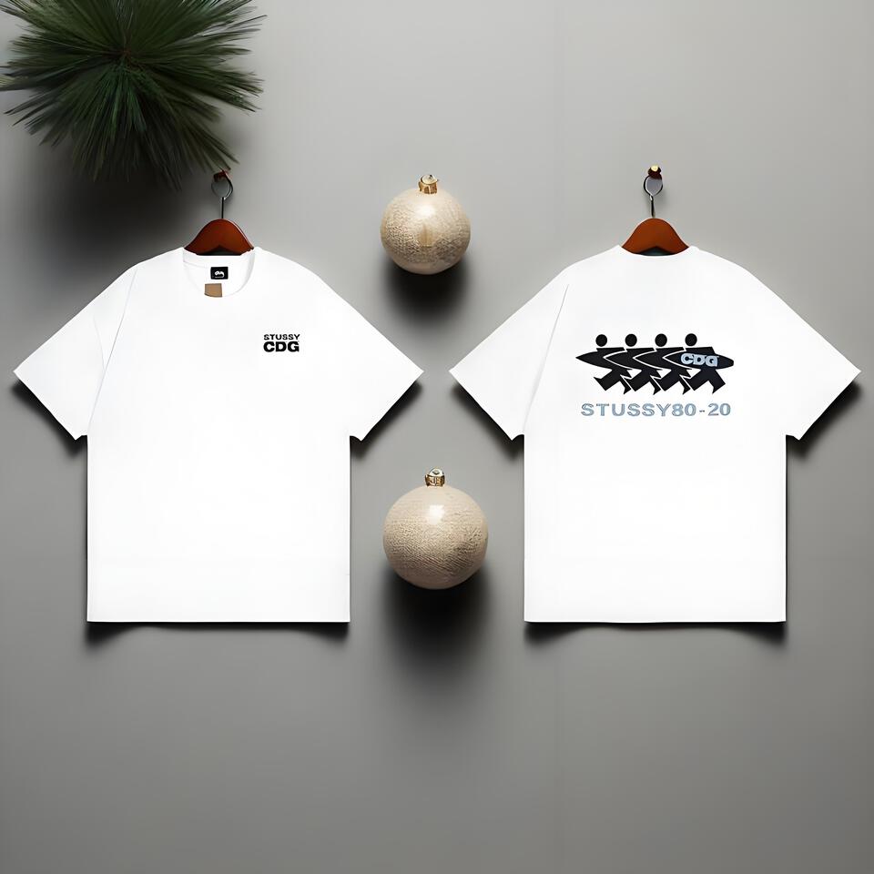 Stussy White Cotton Oversized Short Sleeve T-Shirt