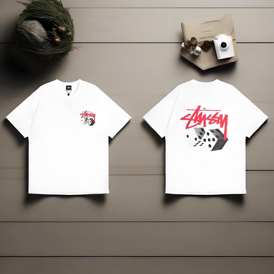Stussy White Cotton Oversized T-Shirt Unisex Streetwear