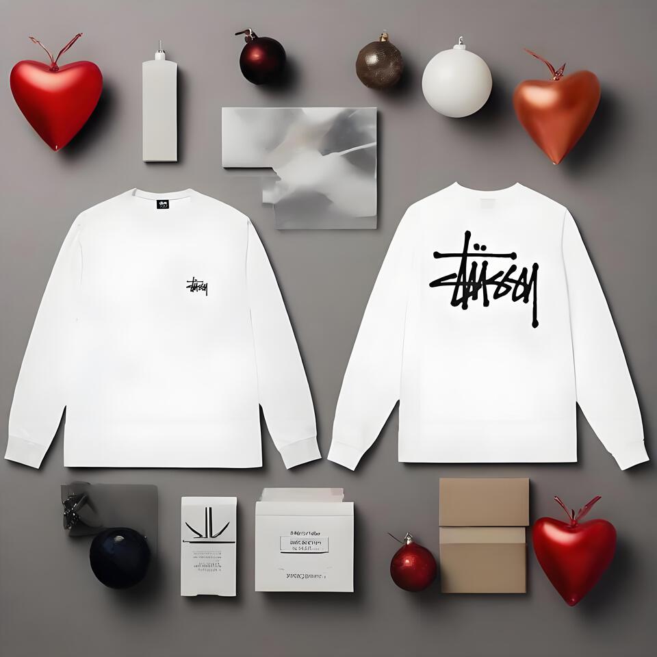 Stussy White Graffiti Long Sleeve T-Shirt Unisex Streetwear