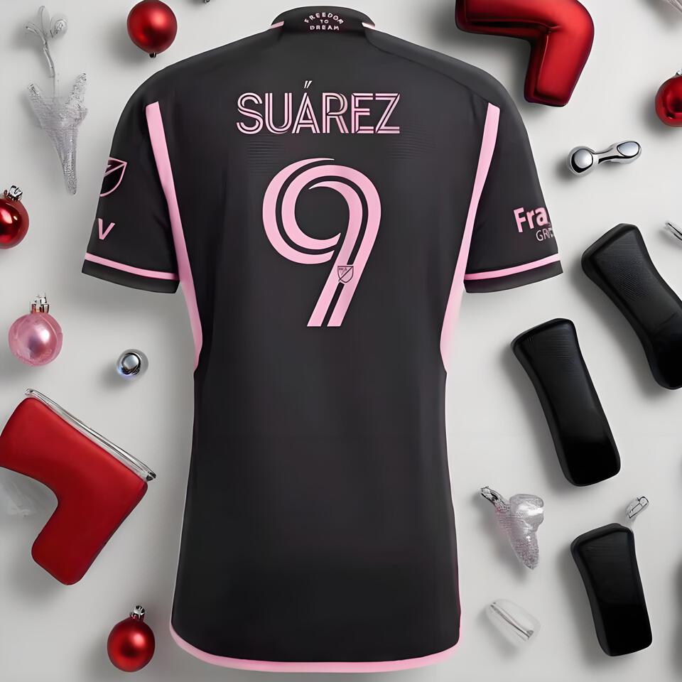 SUAREZ 9 Black Breathable Football Jersey for Men, Trendy Sports Wear