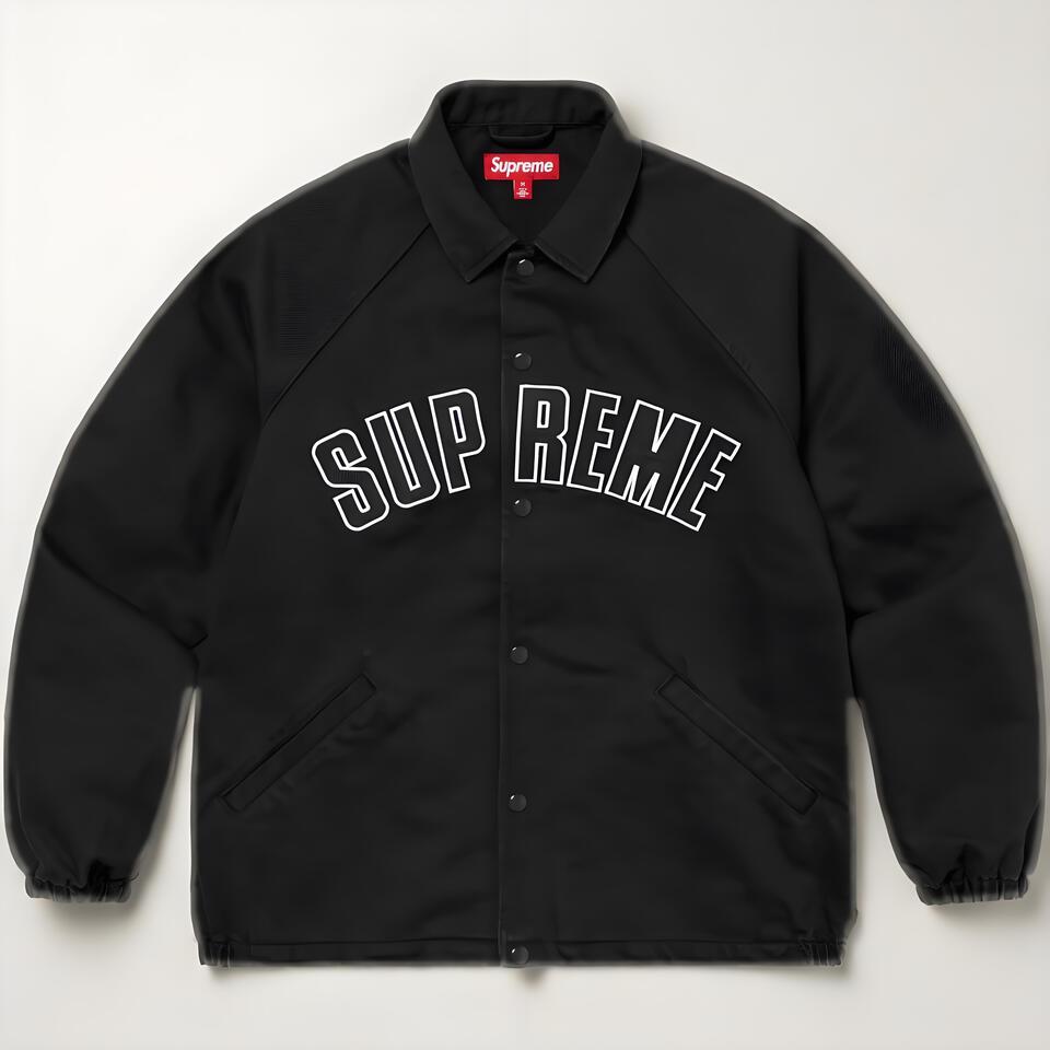 Supreme Black Cotton Canvas Collar Jacket