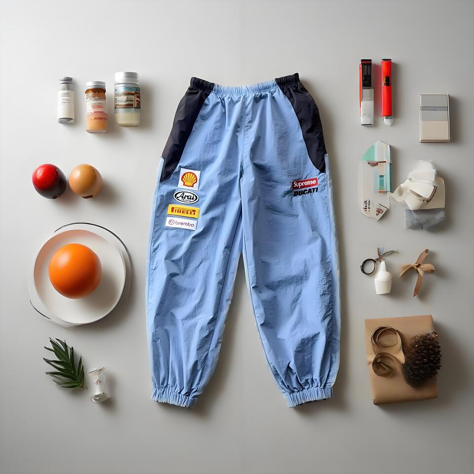 Supreme Blue Patchwork Joggers Multi-Brand Streetwear