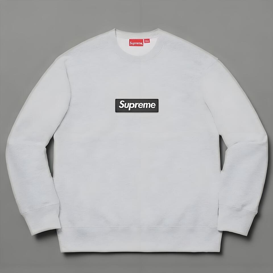 Supreme Box Logo Hoodie Grey Cotton Streetwear