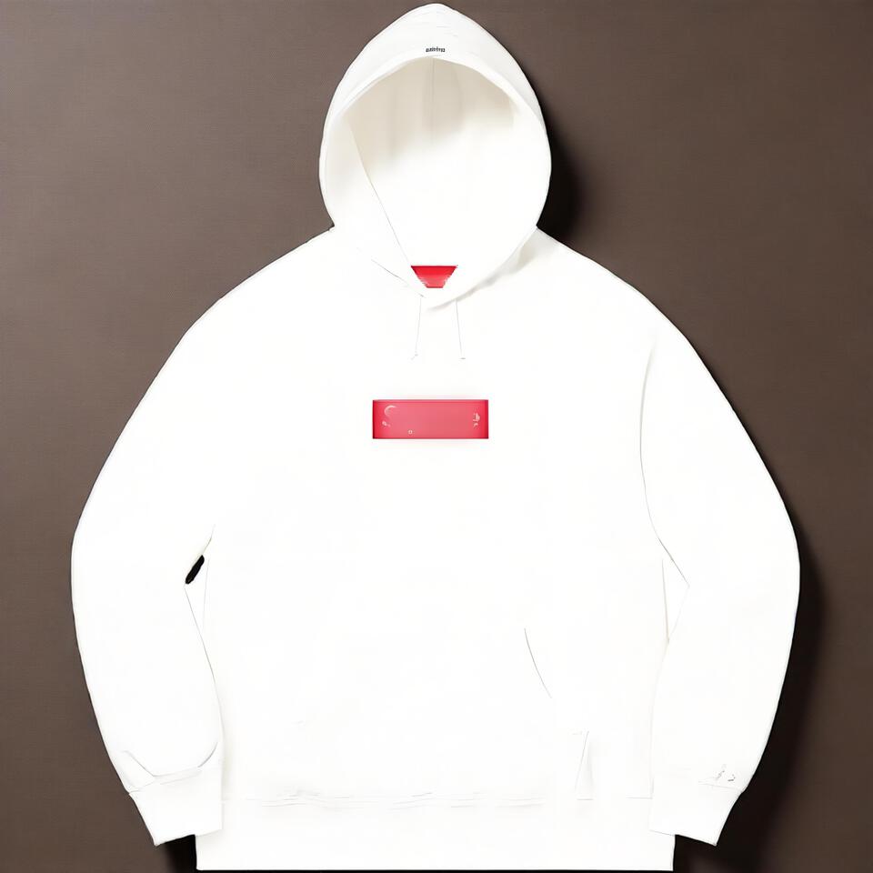 Supreme Box Logo Hoodie White Unisex Streetwear Pullover