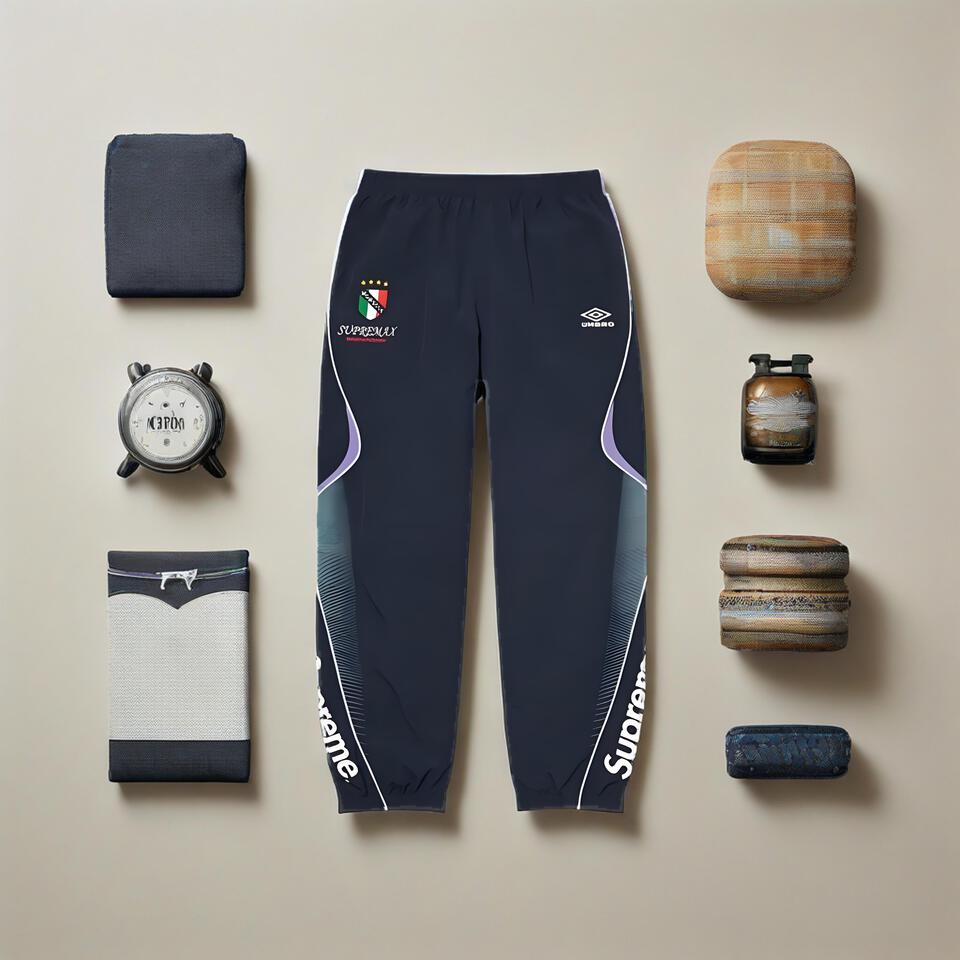 Supreme Deep Blue Polyester Sport Pants Breathable Joggers