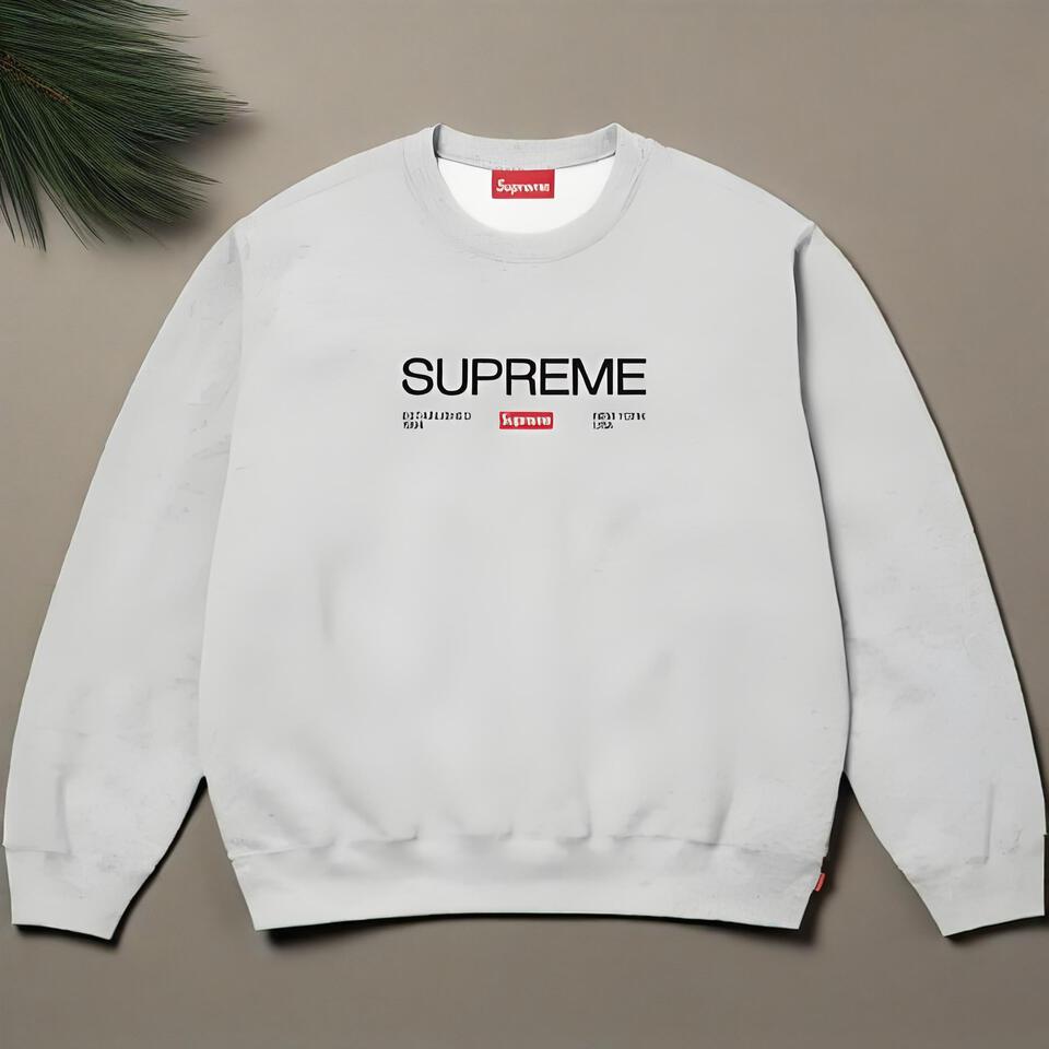 Supreme Gray Cotton Crewneck Sweatshirt