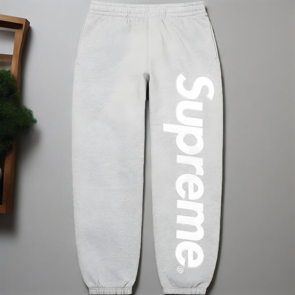 Supreme Gray Cotton Jogger Pants
