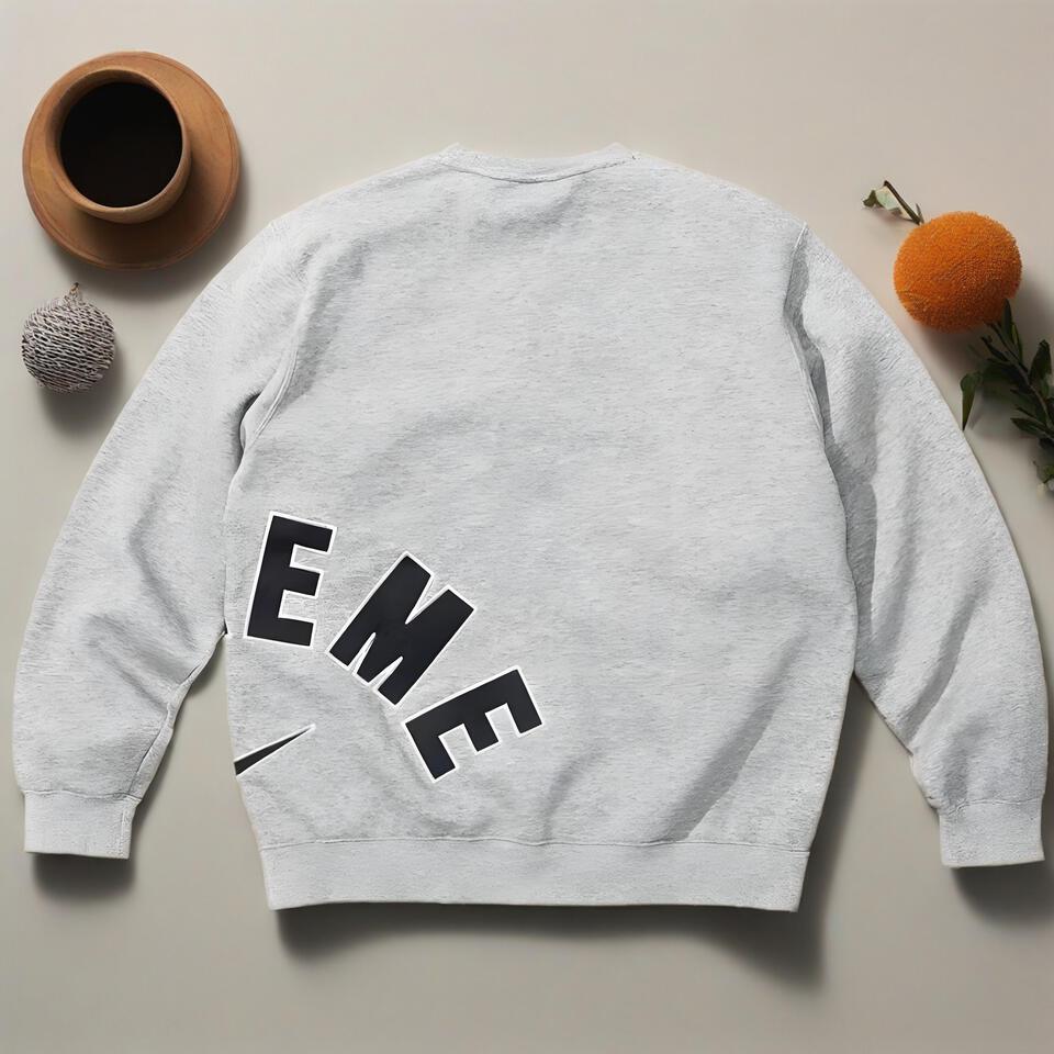 Supreme Grey Cotton Crewneck Sweatshirt