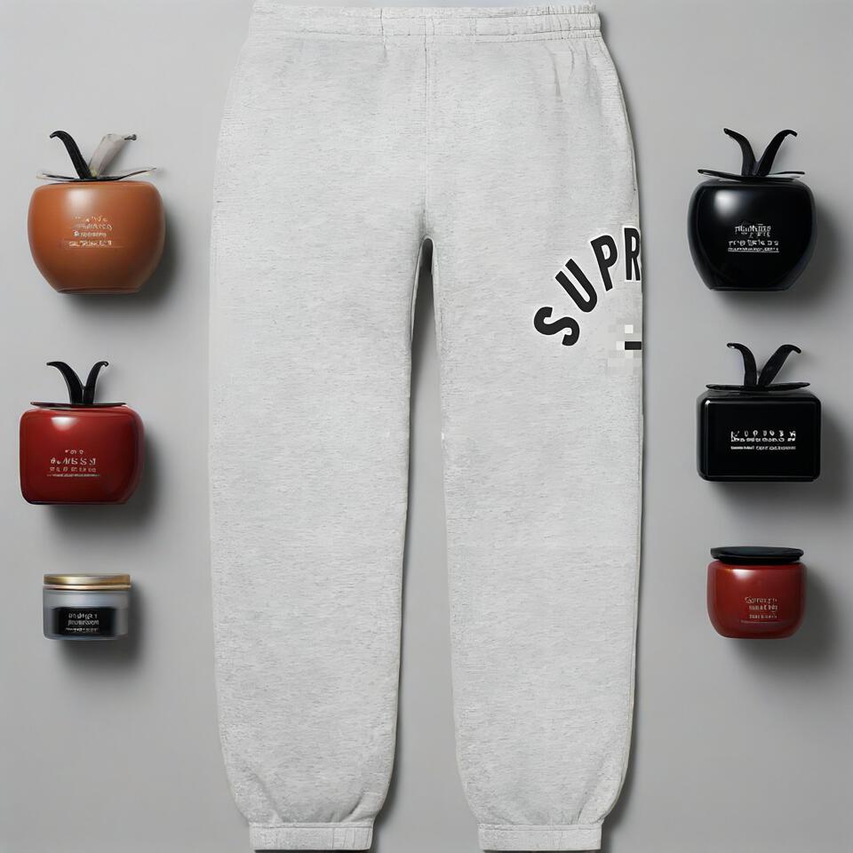 Supreme Grey Cotton Jogger Pants