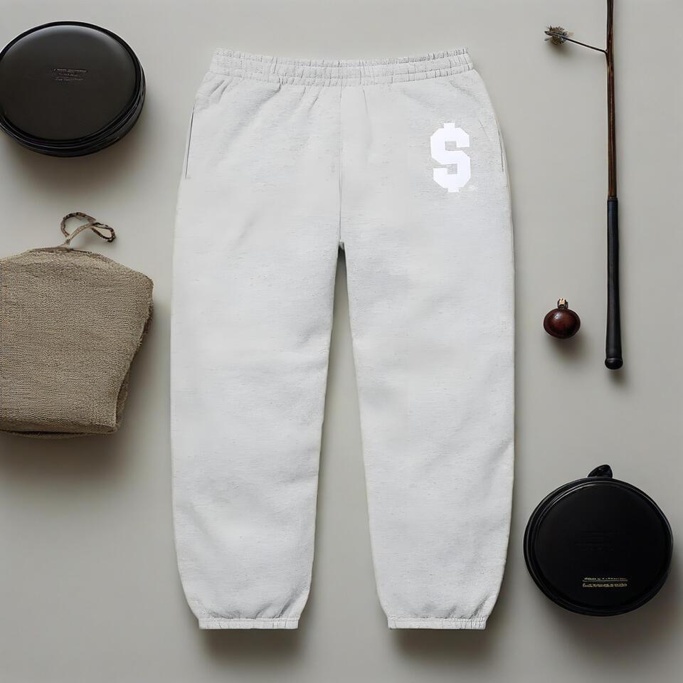 Supreme Grey Dollar Emblem Joggers