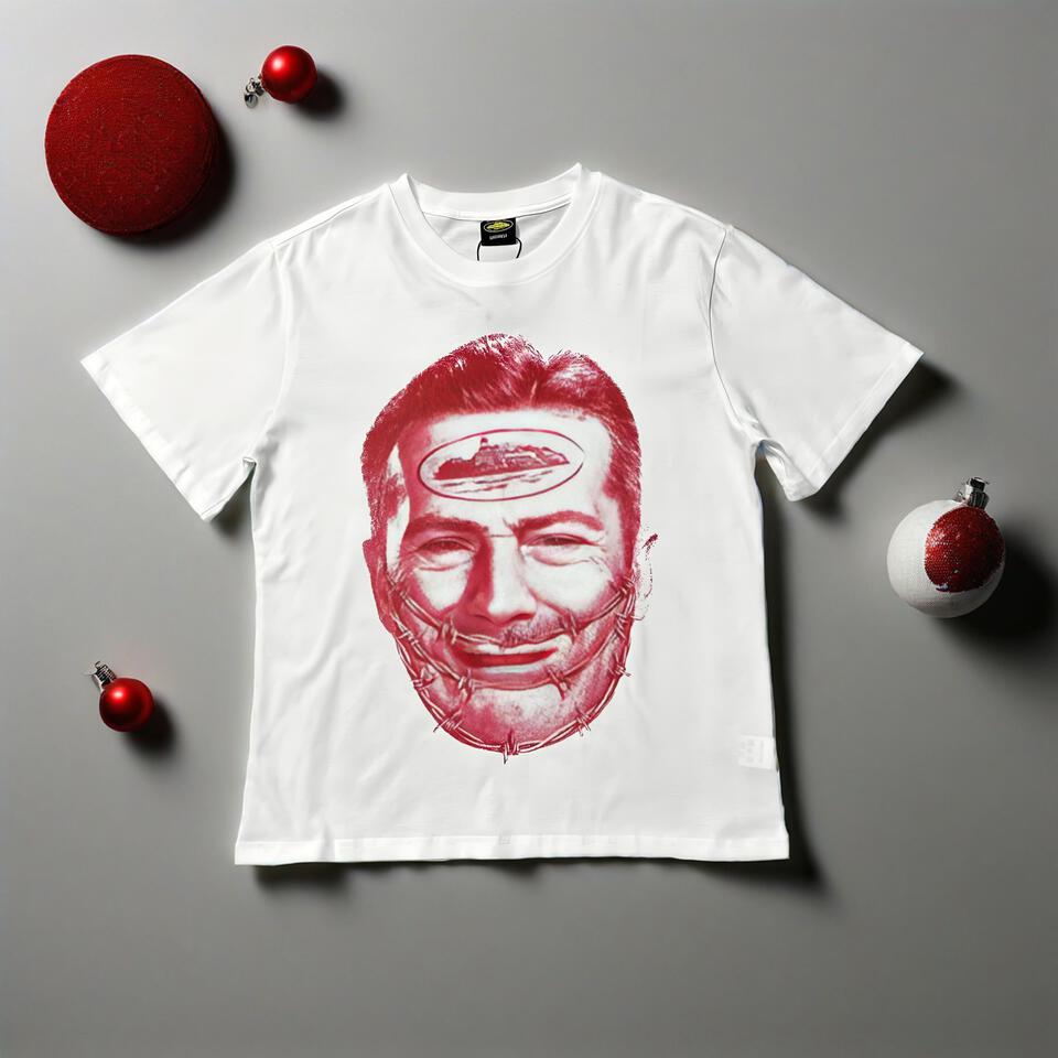 Supreme White Cotton Crew Neck T-Shirt Street Art Print Unisex