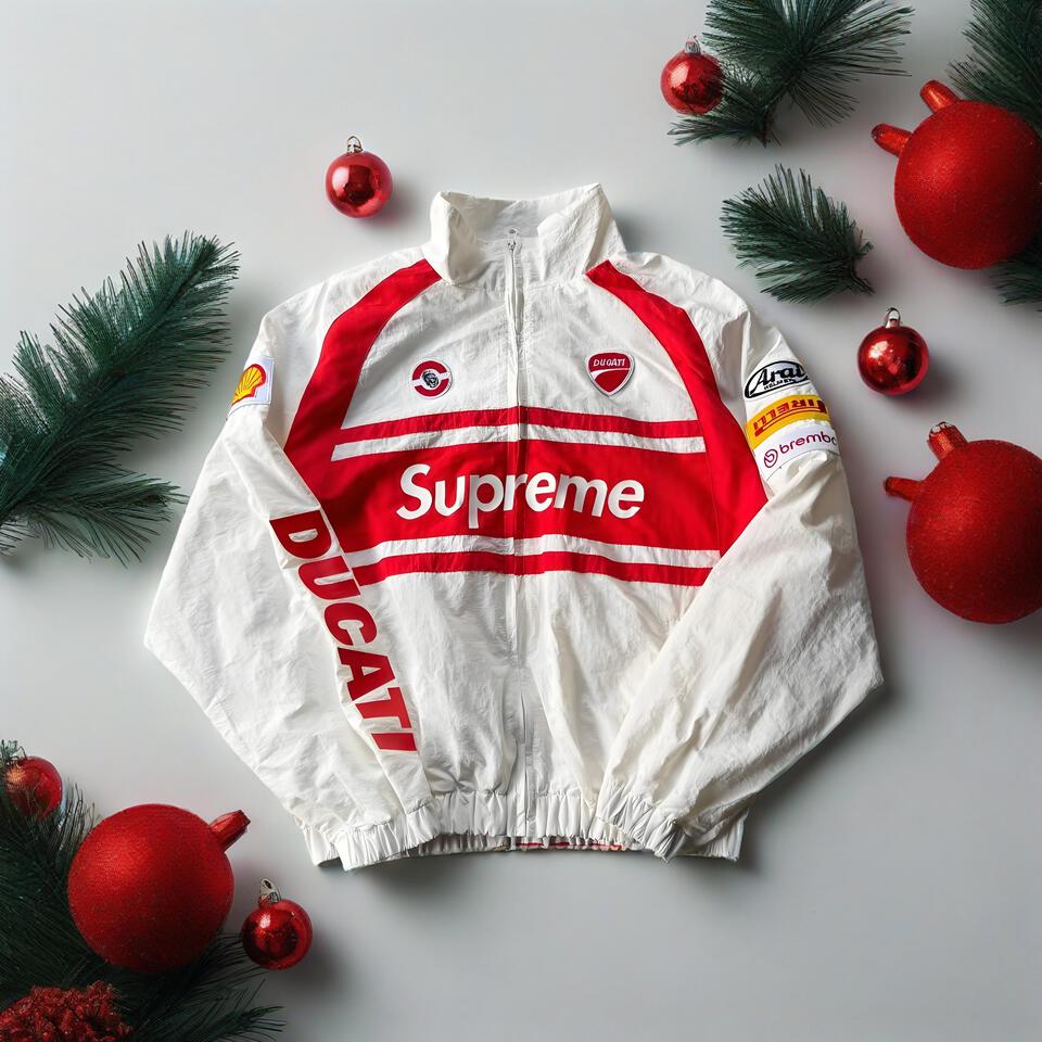 Supreme X Ducati Racing Jacket Windproof Breathable Streetwear
