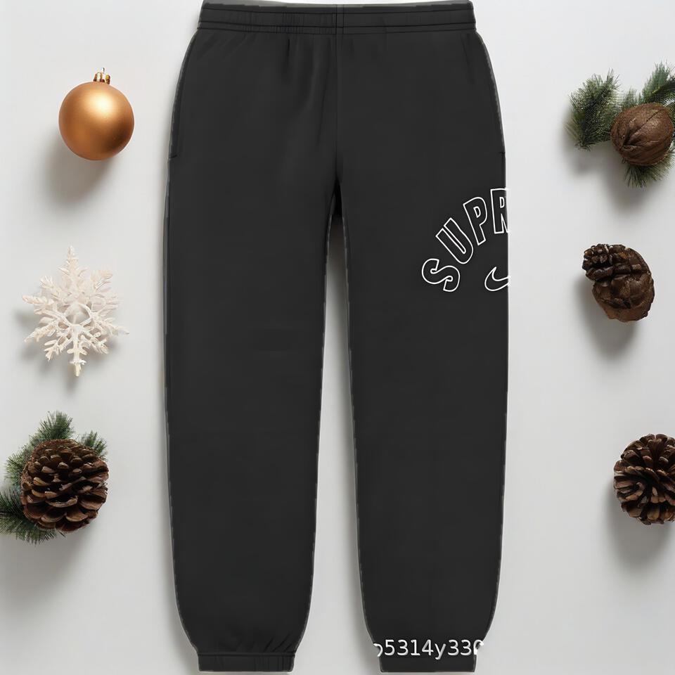 Supreme x Nike Black Cotton Blend Joggers Unisex Streetwear