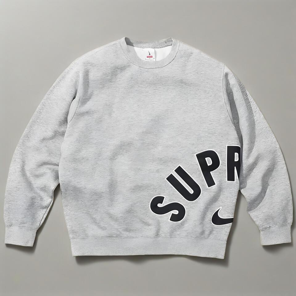 Supreme x Nike Gray Cotton Crewneck Sweatshirt
