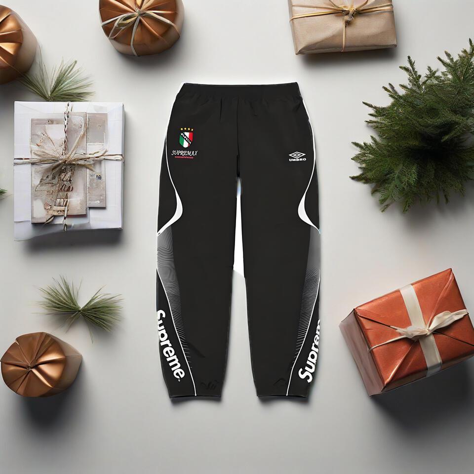 Supreme x Umbro Black Tapered Sports Pants Lightweight