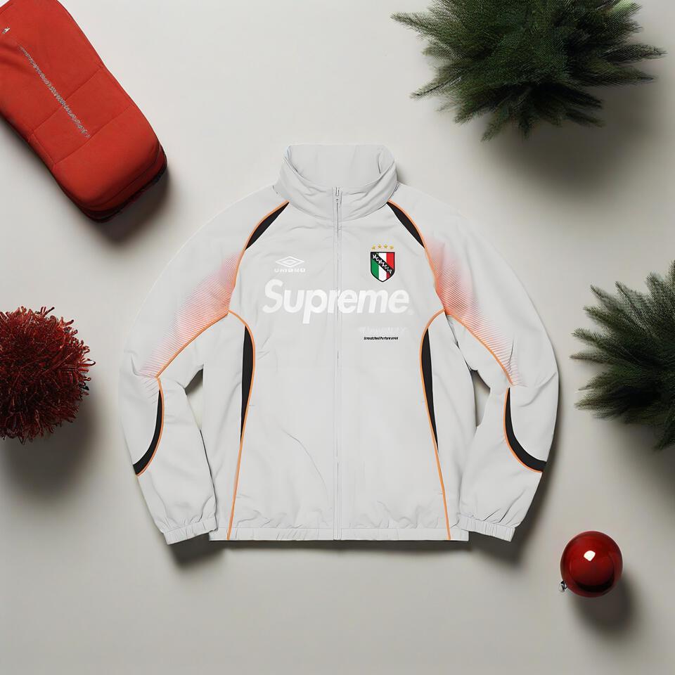 Supreme x Umbro Grey Windbreaker Unisex Streetwear Jacket