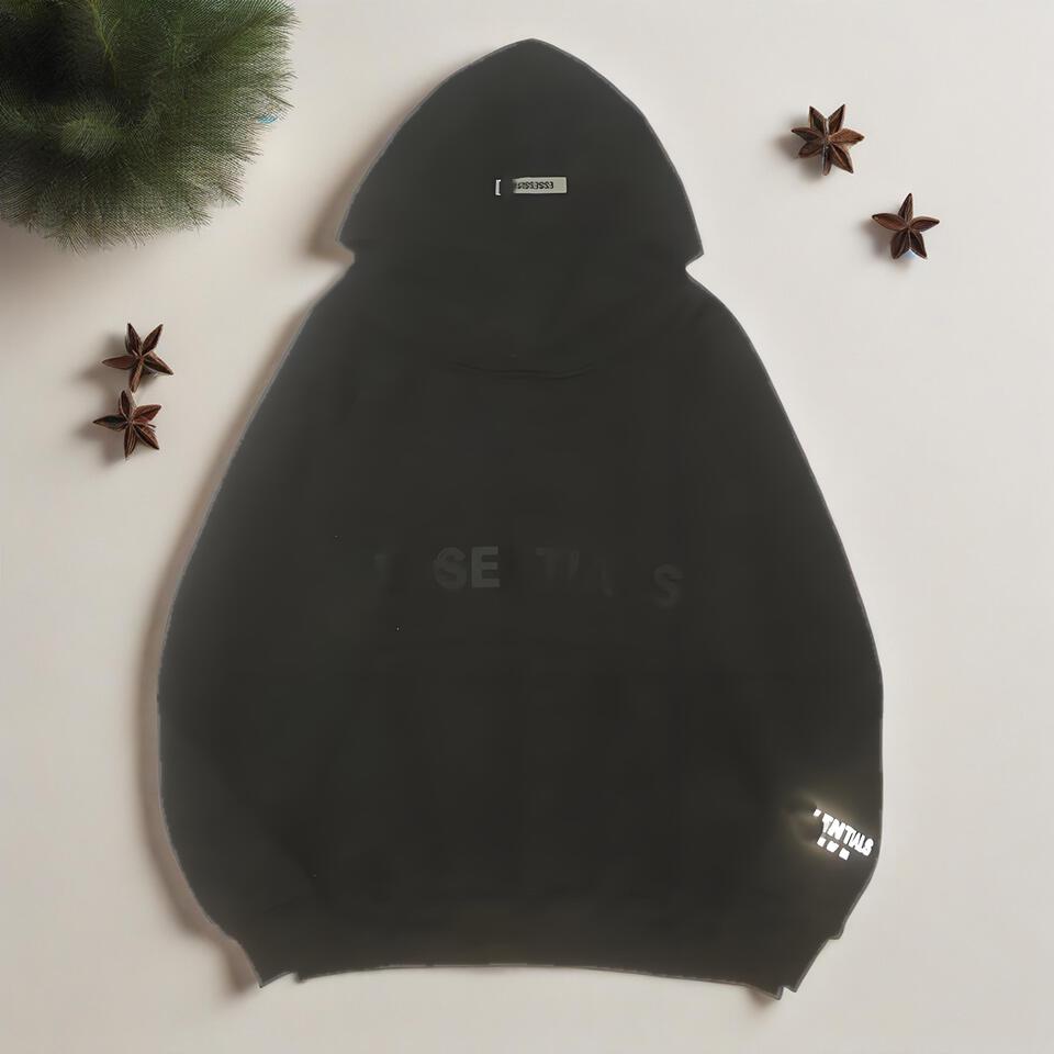 TATTOO Black Reflective Hoodie Men Women Unisex Cotton Pullover