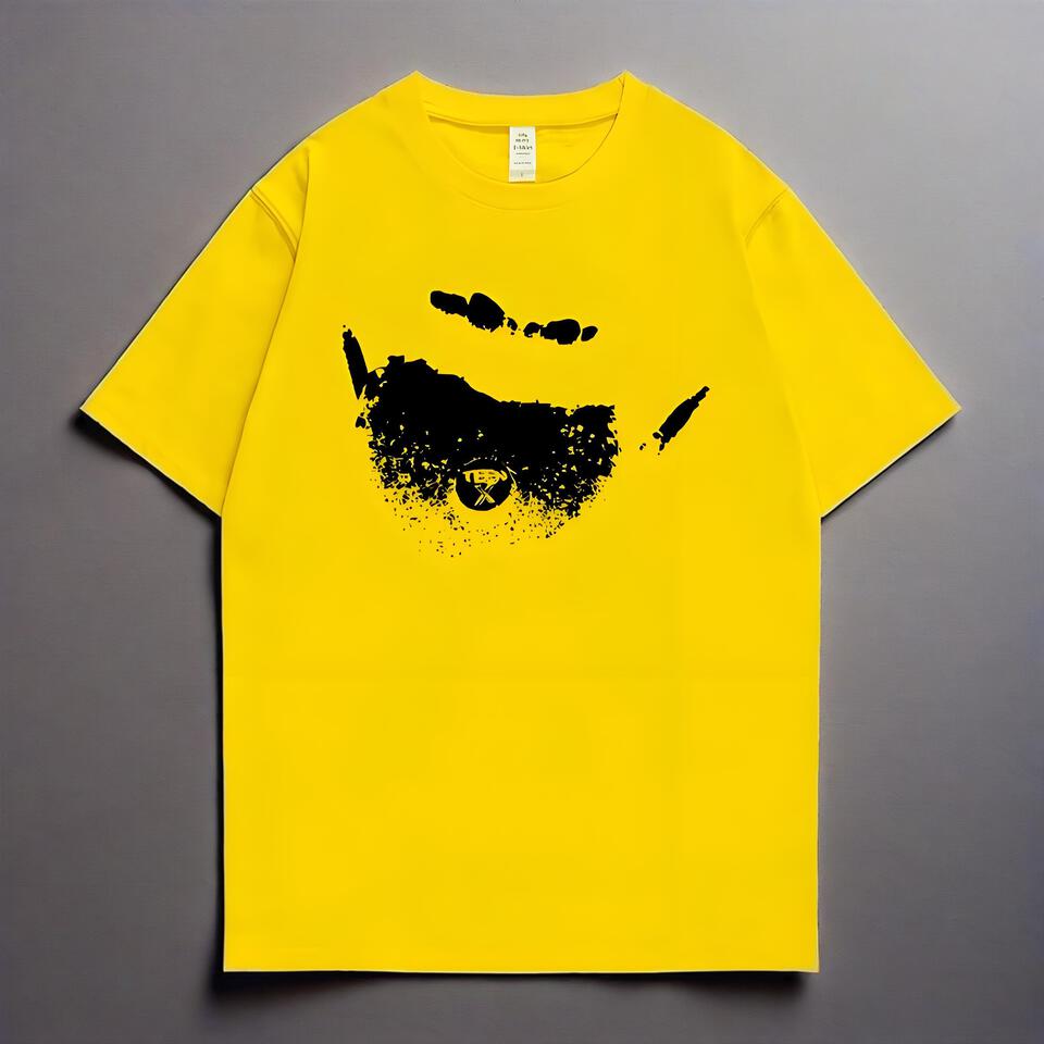 TEDTED Splatter Print Loose Fit Crew Neck T-Shirt Unisex Streetwear