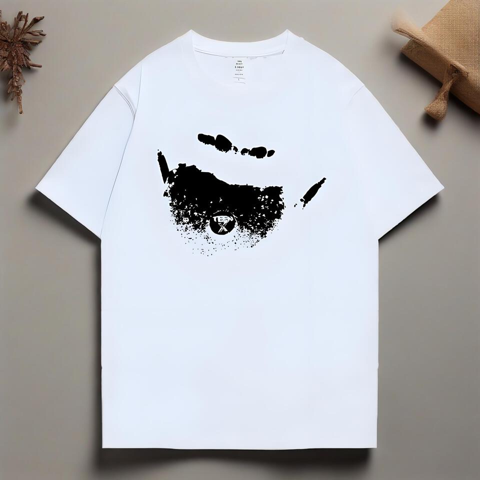 TEDTED Unisex White Cotton Graffiti Street Tee