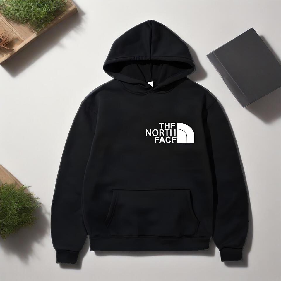 The North Face Black Cotton Hoodie Classic Outdoor Casual