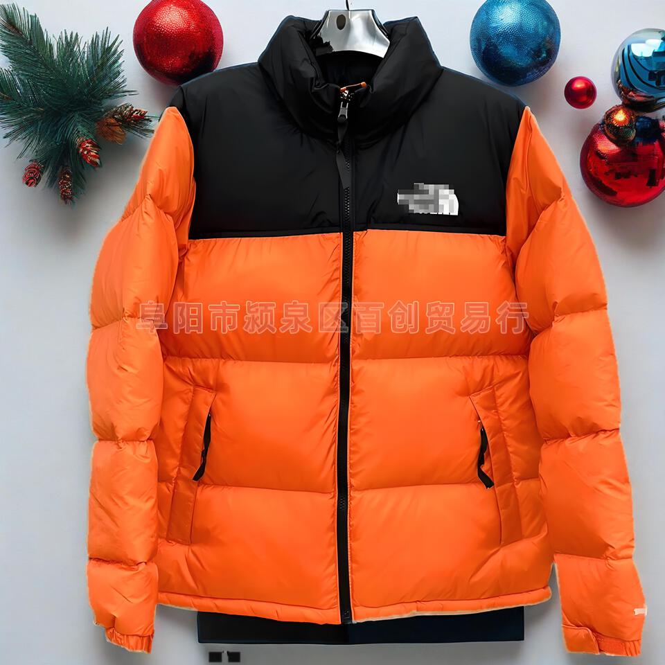 The North Face Black Orange Puffer Jacket Unisex