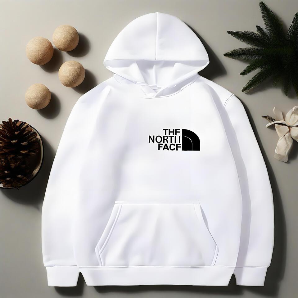 The North Face Hoodie White Classic Mountain Logo Unisex
