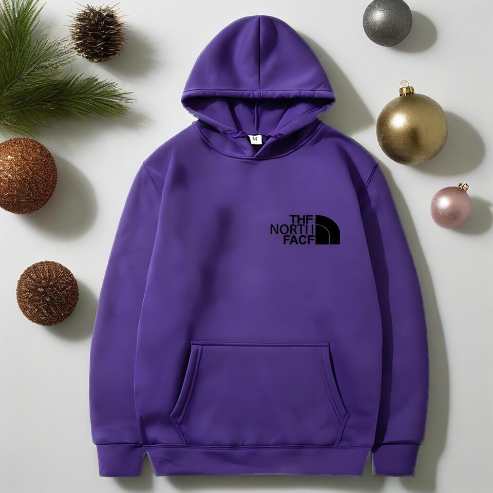 The North Face Purple Fleece Hoodie Unisex