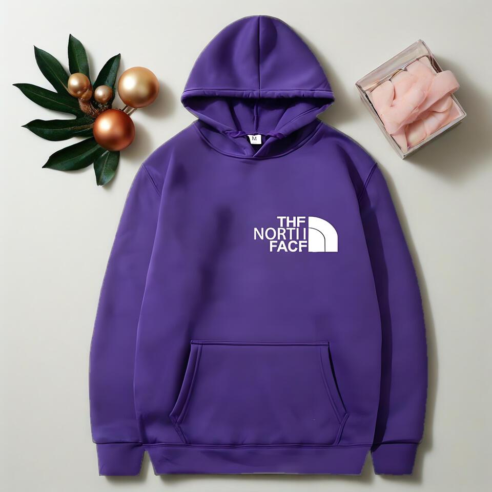 The North Face Purple Hooded Sweatshirt Unisex
