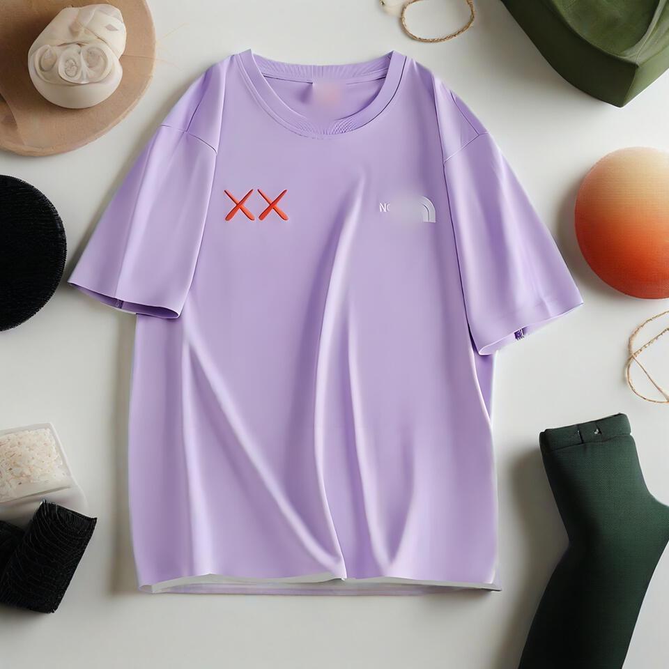 The North Face Purple Relaxed Fit Crew Neck T-Shirt Unisex