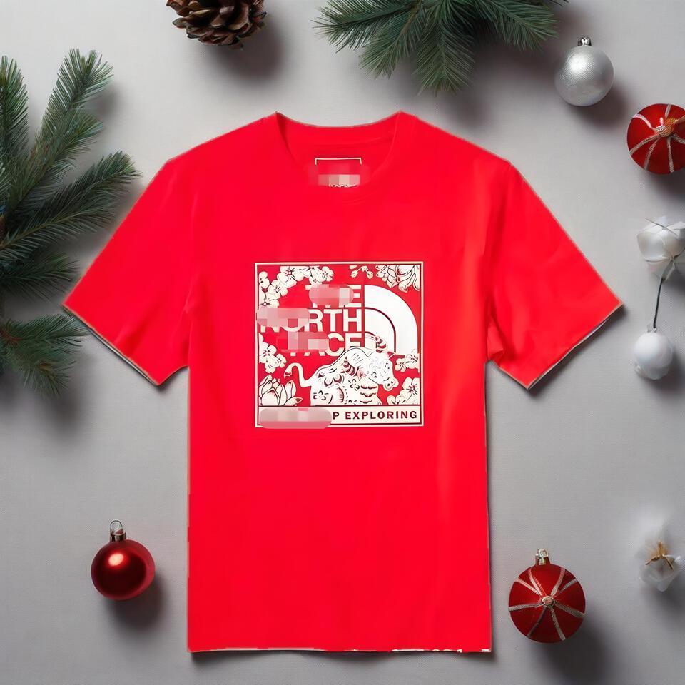 The North Face Red Cotton Crew Neck T-Shirt Unisex