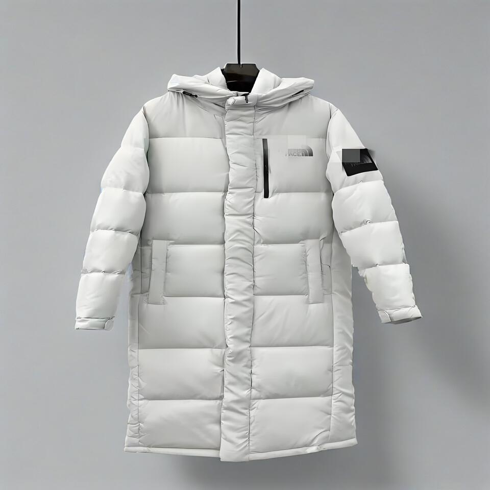 The North Face Silver Long Down Coat Winter Warm Jacket Unisex