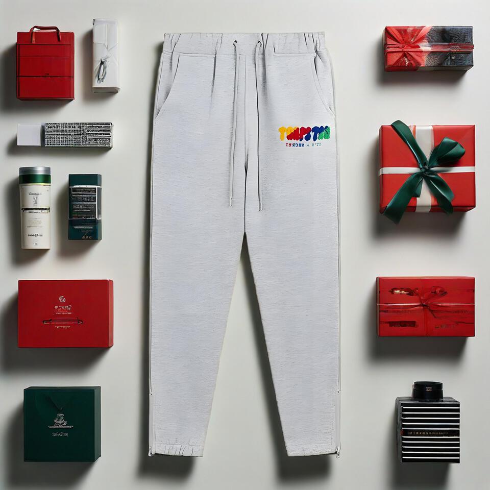 THRISTAR Grey Cotton Blend Drawstring Waist Athletic Pants