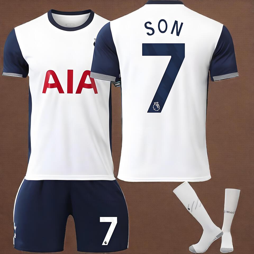 Tottenham Hotspur Home White & Blue Soccer Jersey Son Heung-min 7 Same Style Men Women