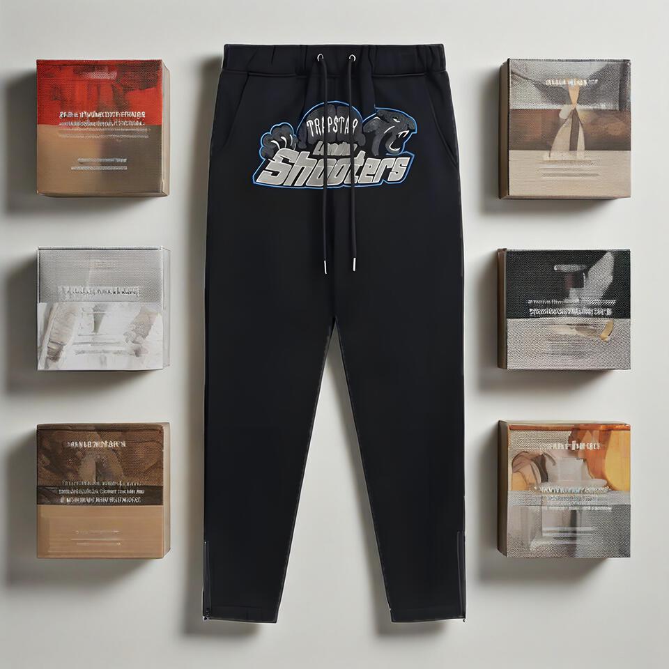 Trapstar Black Cotton Blend Drawstring Waist Street Pants