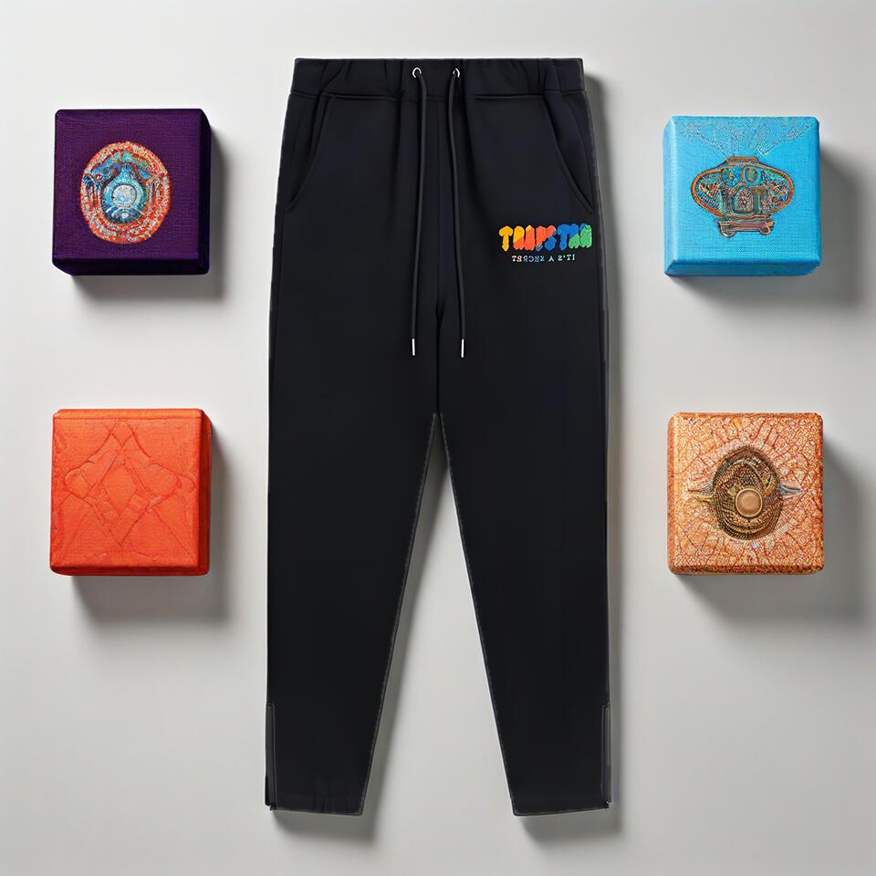 Trapstar Black Cotton Blend Joggers Men'S Pants