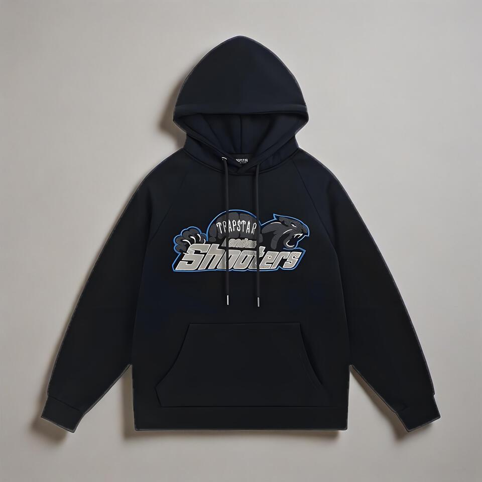 Trapstar Black Panther Embroidered Hoodie Unisex Streetwear