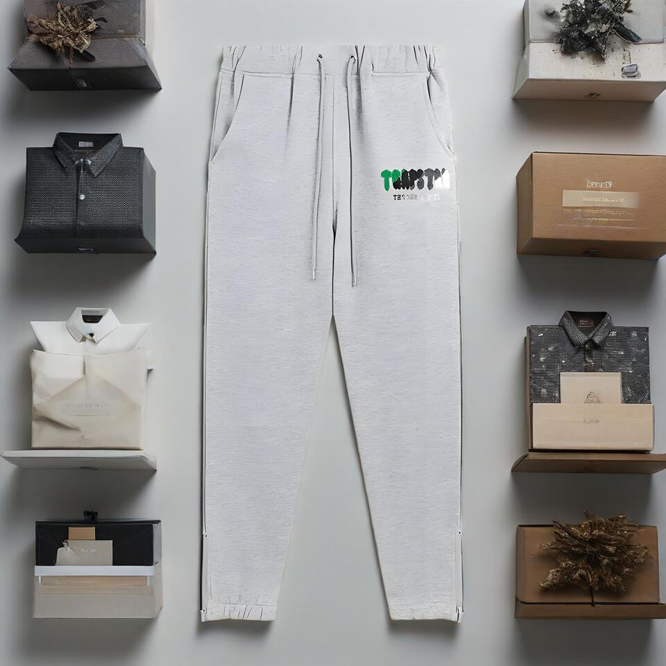 Trapstar Gray Cotton Joggers Streetwear Urban Pants