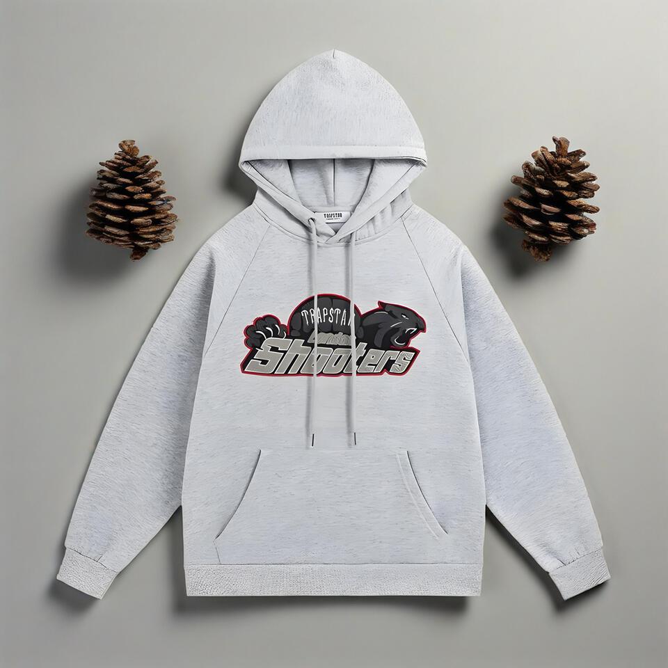 Trapstar Grey Cotton Street Hooded Sweatshirt
