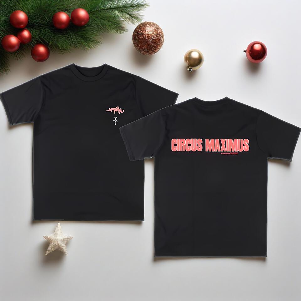 Travis Scott Black Signature Print Loose T-Shirt