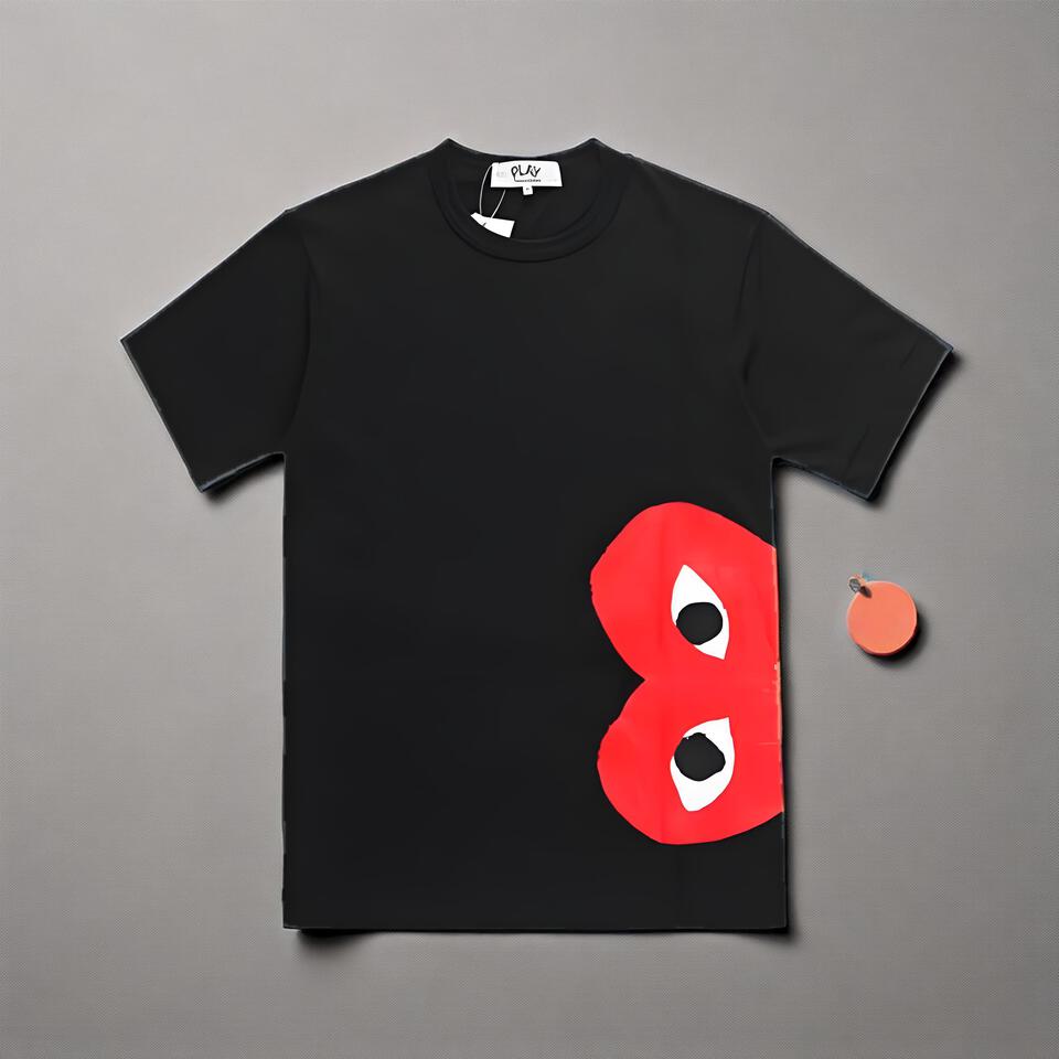 Trendy Red Eye Black T-Shirt Unisex Cotton Streetwear Tee