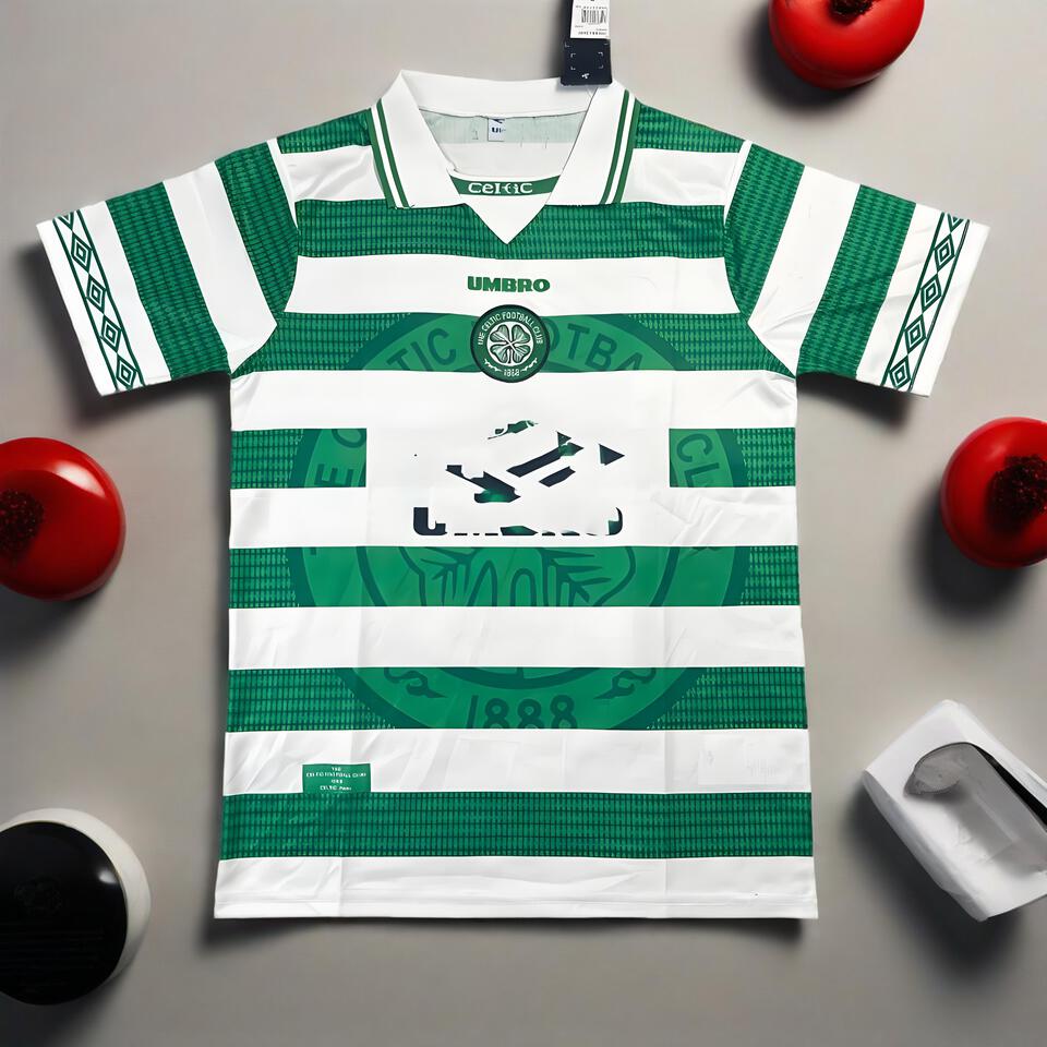 UMBRO Celtic Green White Stripe Breathable Tee Men Women Short Sleeve