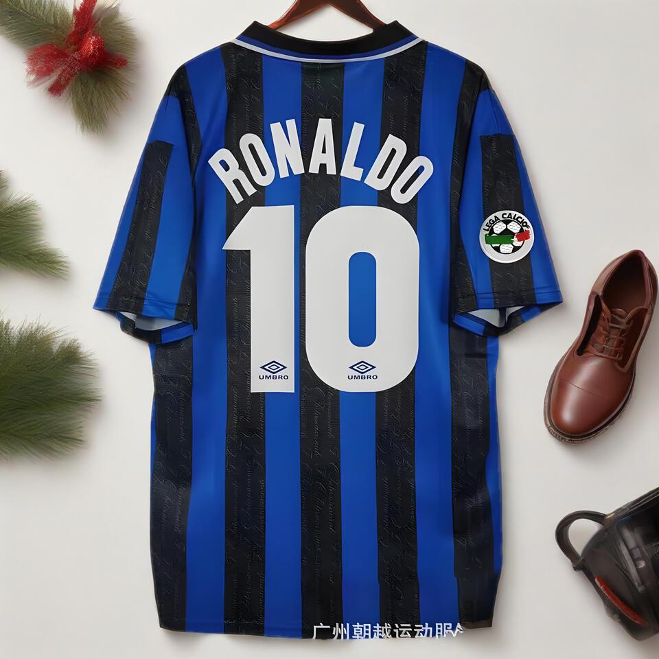 UMBRO Ronaldo Blue Black Breathable Soccer Jersey