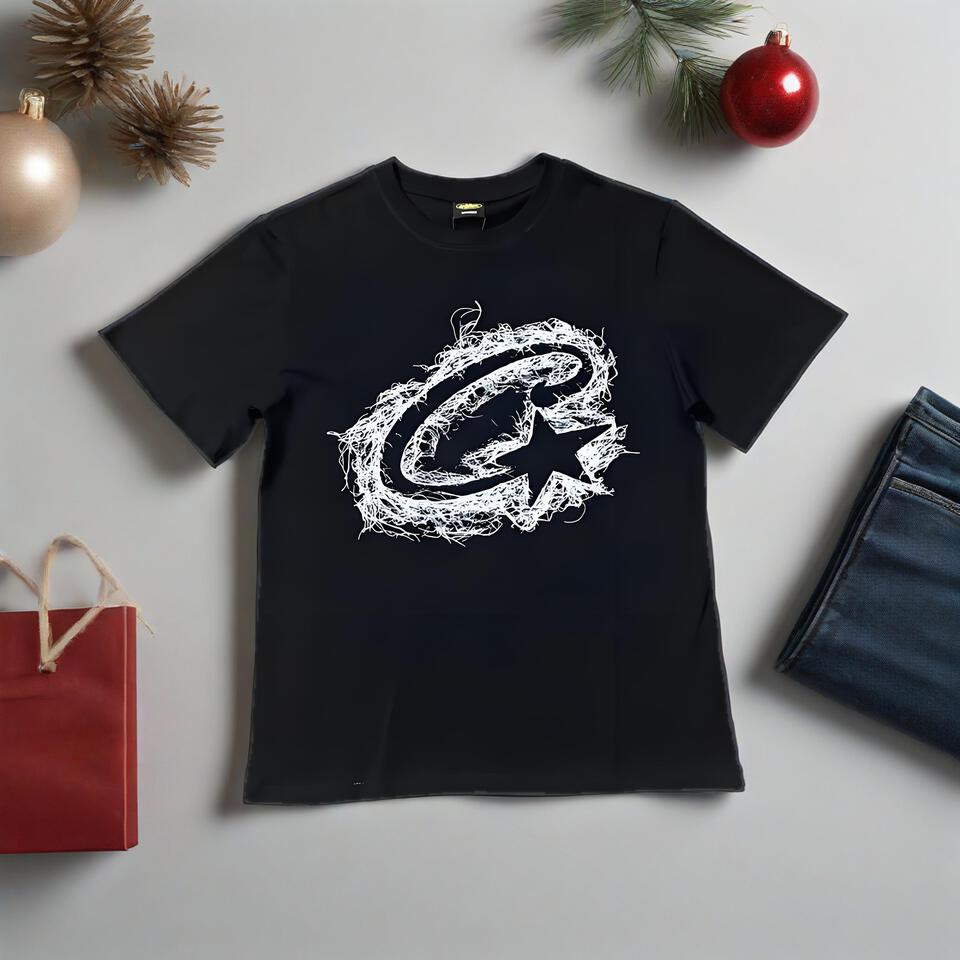 Unisex Black Cotton Oversized Short Sleeve T-Shirt